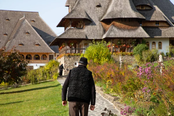 Barsan Roemenië Oktober 2020 Zicht Barsana Houten Klooster Maramures Roemenië — Stockfoto