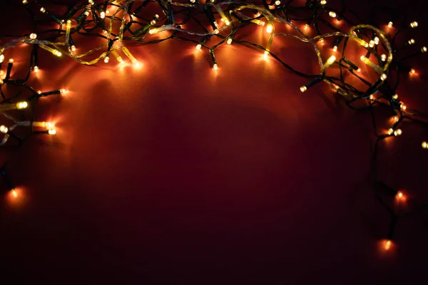 Coloridas Luces Navidad Fondo Vacaciones — Foto de Stock