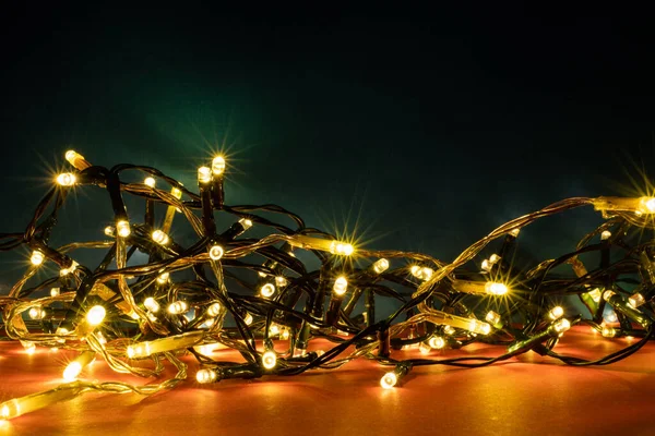 Coloridas Luces Navidad Fondo Vacaciones — Foto de Stock