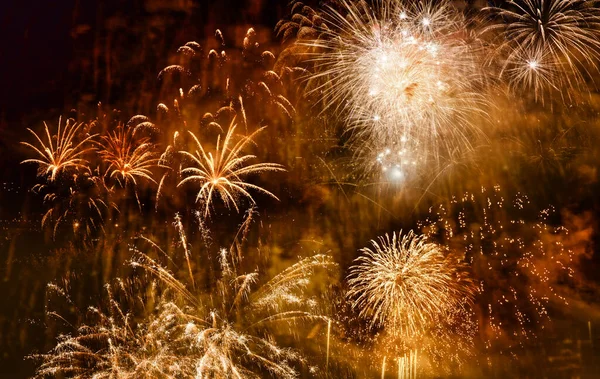 Exploding Fireworks New Year Background — Stock Photo, Image