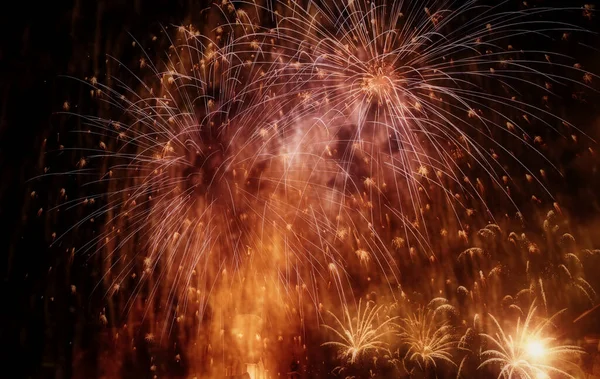 Robbanó Tűzijáték Újévi Háttér — Stock Fotó