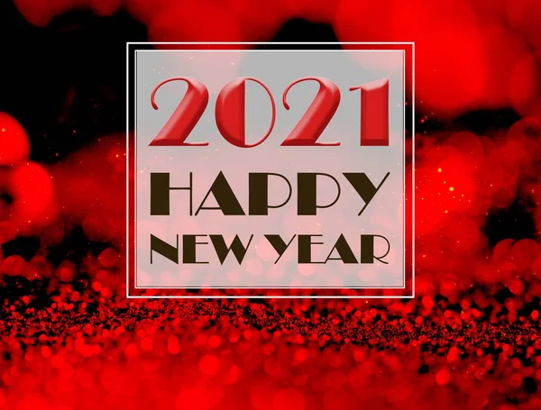 Felice Anno Nuovo 2021 Notte Fuochi Artificio Biglietto Auguri — Foto Stock