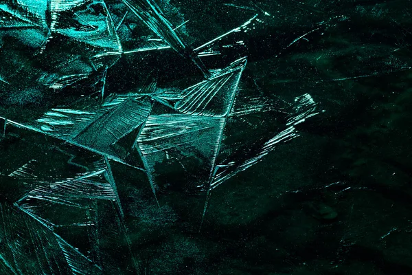 Dark Green Abstract Ice Texture Background — Stock Photo, Image