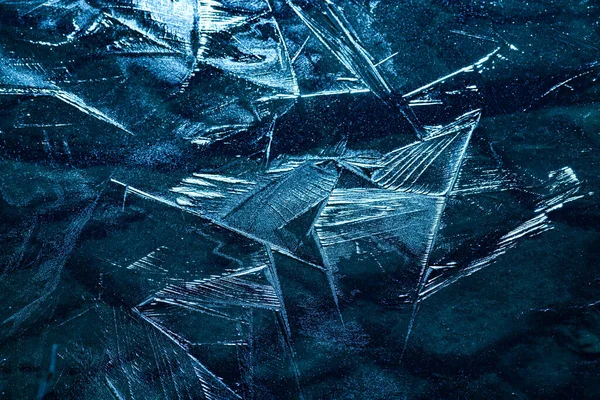 Dark Blue Abstract Ice Texture Background — Stock Photo, Image