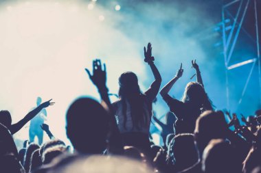 Konserde tezahürat yapan kalabalık - müzik festivali