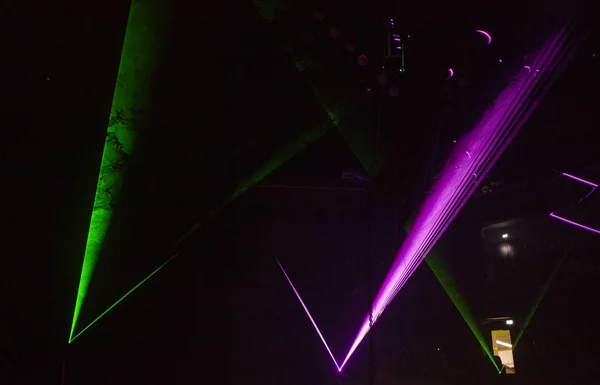 未来派的灯赛博朋克 抽象激光 高科技复古背景 — 图库照片