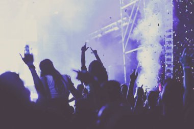 Konserde tezahürat yapan kalabalık - müzik festivali