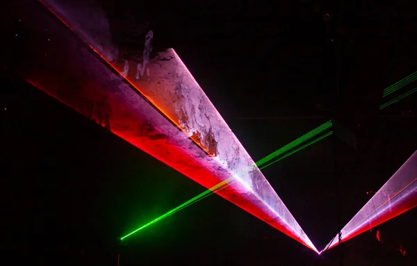 Lumières Futuristes Cyberpunk Lasers Abstraits Tech Rétro Background — Photo