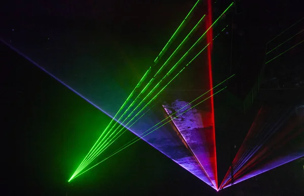 未来派的灯赛博朋克 抽象激光 高科技复古背景 — 图库照片