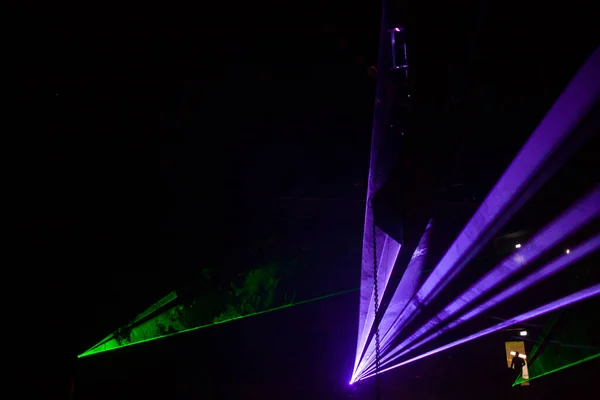 Futuristických Světel Cyberpunk Abstraktní Lasery Tech Retro Background — Stock fotografie