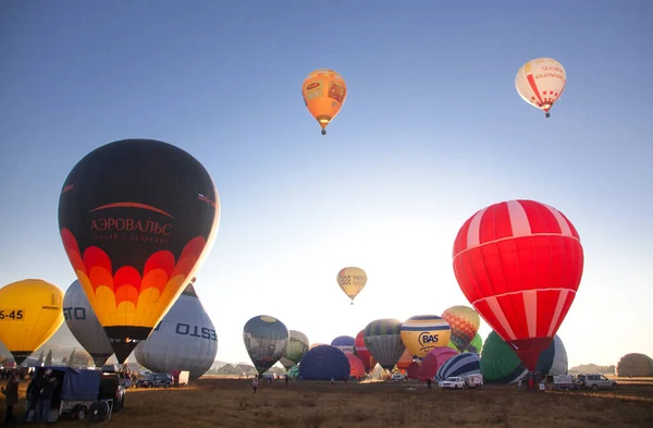 Hőlégballonok Szabadság Kaland Koncepció — Stock Fotó