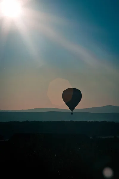 Hot Air Balloons Sunset Freedom Adventure Concept — Stock Photo, Image