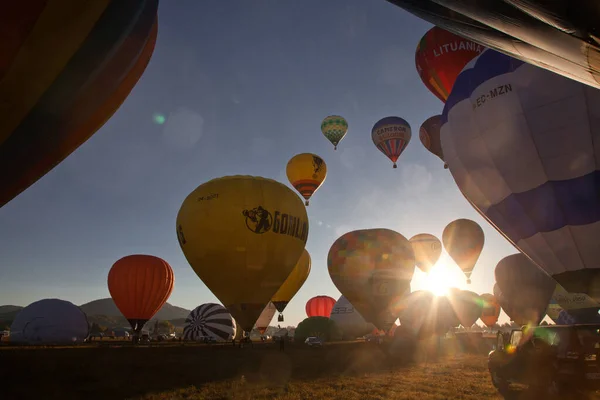 Balony Ogrzane Powietrze Koncepcja Wolności Przygody — Zdjęcie stockowe