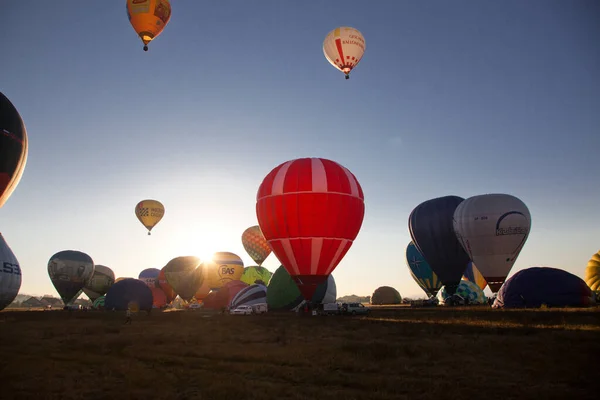 Hőlégballonok Szabadság Kaland Koncepció — Stock Fotó