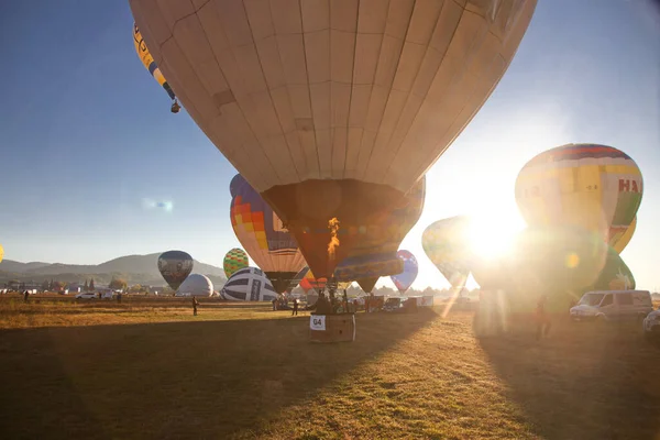 Hőlégballonok Szabadság Kaland Koncepció — Stock Fotó