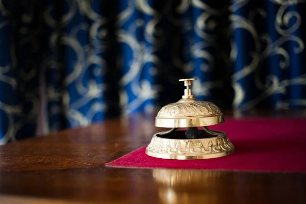 Ring Bell Reception Desk Hotel — Stock Photo, Image