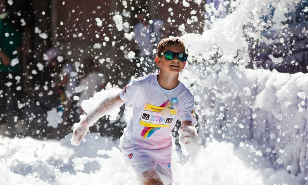 Cluj Napoca Romania May12 2018 Unidentified People Participating Color Run — 图库照片