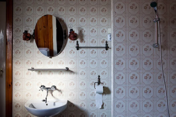 Stylový Retro Koupelna Interiér — Stock fotografie