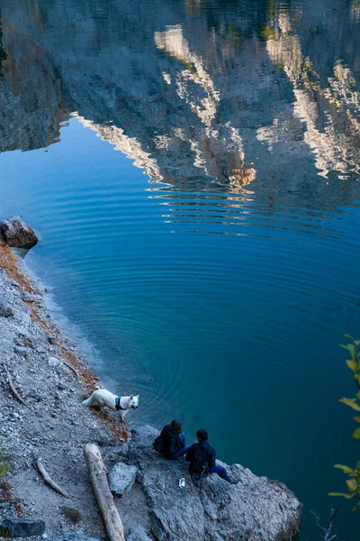 Lago Braies Dolomites Mountains Sudtirol Italy — Stock Photo, Image