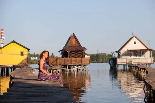 Floating Village Lake Bokod Hungary — Stock Photo, Image