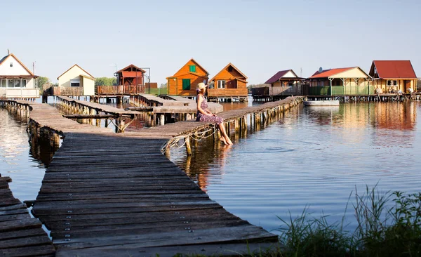 ハンガリーのボコッド湖に浮かぶ村 — ストック写真