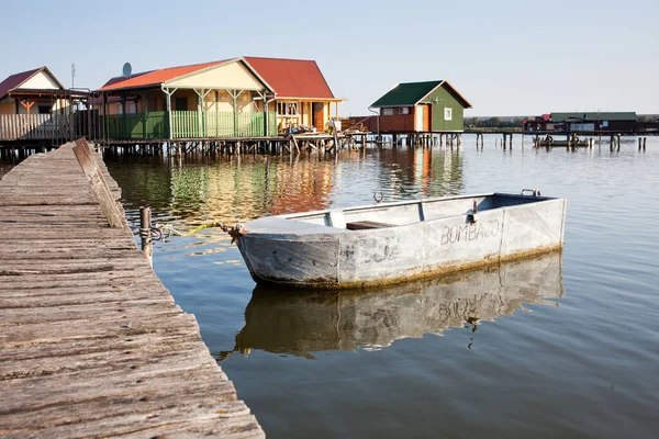 Villaggio Galleggiante Sul Lago Bokod Ungheria — Foto Stock