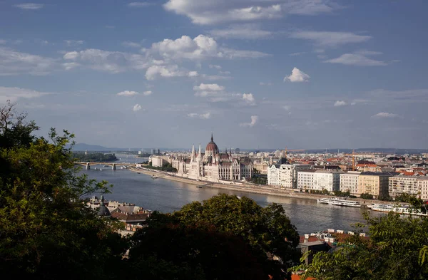 Travel European Tourism Concept Budapest Hungary Hungarian Parliament Building Danube — Stock Photo, Image