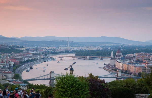 Travel European Tourism Concept Budapest Hungary Hungarian Parliament Building Danube — Stock Photo, Image