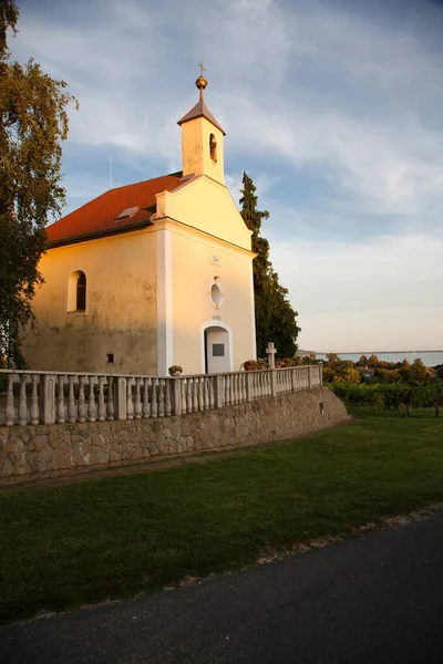 Mały Kościół Balaton Highland Badacsony Węgry — Zdjęcie stockowe