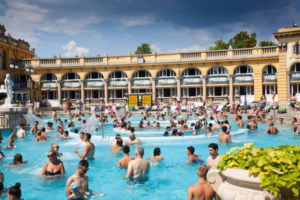 Budapest Ungheria Agosto 2018 Bagni Szechenyi Budapest Ungheria — Foto Stock