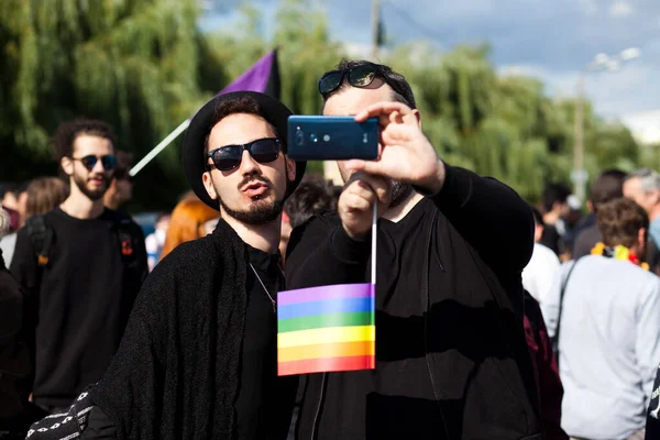 Cluj Napoca Roménia Junho 2018 Pessoas Não Identificadas Participando Desfile — Fotografia de Stock