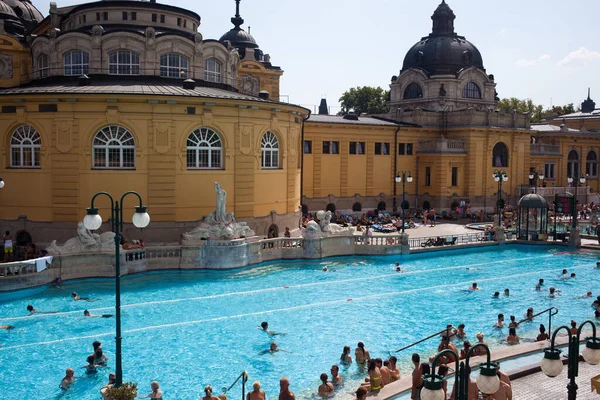 Budapest Ungheria Agosto 2018 Bagni Szechenyi Budapest Ungheria — Foto Stock