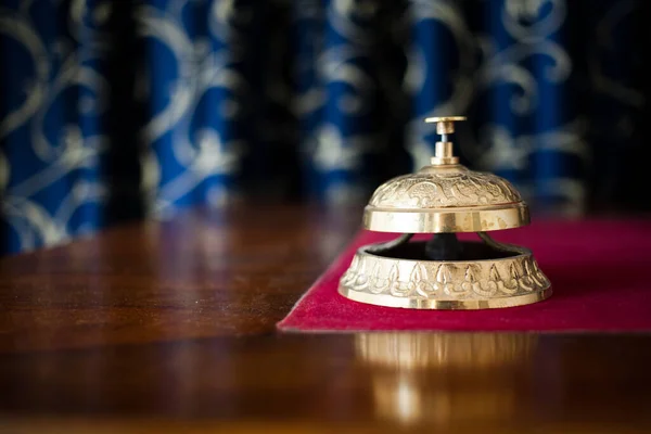 Ring Bell Reception Desk Hotel — Stock Photo, Image
