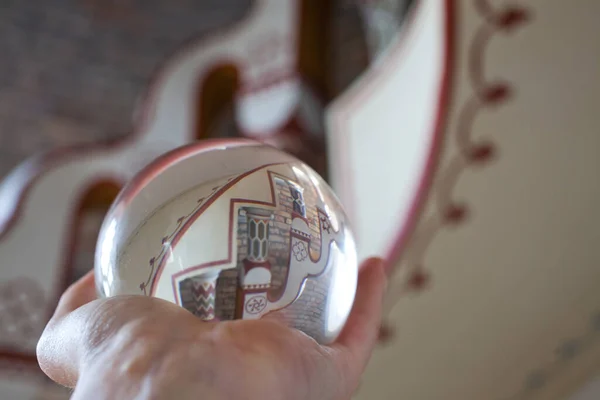 Interior Fairy Tale Bory Castle Reflecting Crystal Ball — Stock Photo, Image