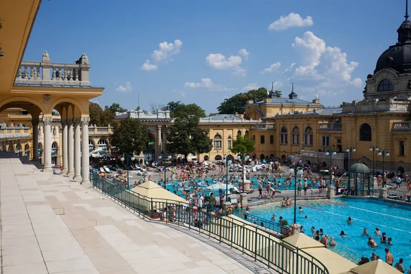 Budapest Ungheria Agosto 2018 Bagni Szechenyi Budapest Ungheria — Foto Stock