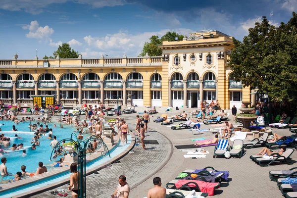 Budapest Ungheria Agosto 2018 Bagni Szechenyi Budapest Ungheria — Foto Stock