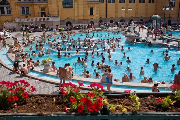 Budapest Hongrie Août 2018 Bains Szechenyi Budapest Hongrie — Photo