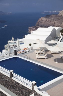 Santorini Adası manzarası, Yunanistan
