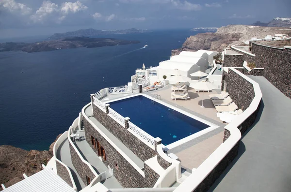 Hagyományos Fehér Épületek Santorini Görögország — Stock Fotó