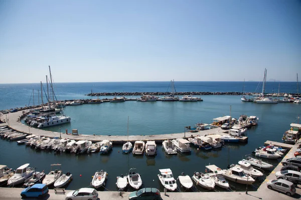 Yazın Akdeniz Limanının Manzarası — Stok fotoğraf