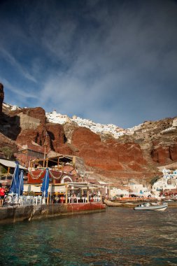 Santorini Adası manzarası, Yunanistan 