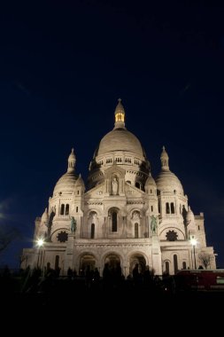 Gece Sacre-Coeur Bazilikası, Paris