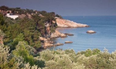 Deniz kıyısının güzel manzarası