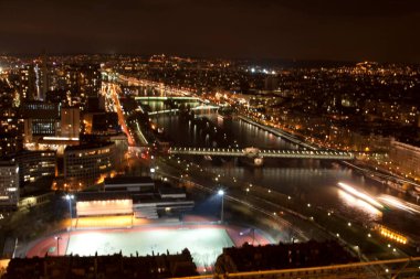 paris, Fransa üzerinden havadan görünümü