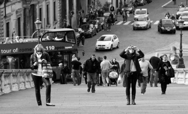 Roma, İtalya'nın sokak görünümü