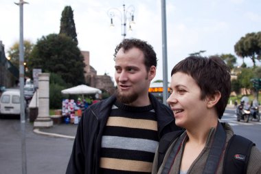 Roma, İtalya 'da turistler 