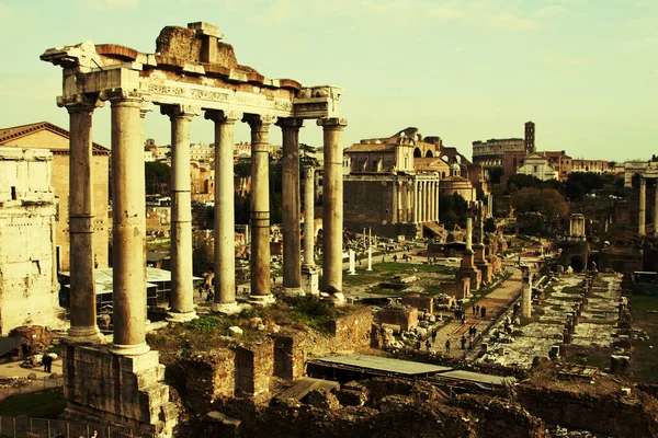 Cartolina Con Foro Romano — Foto Stock