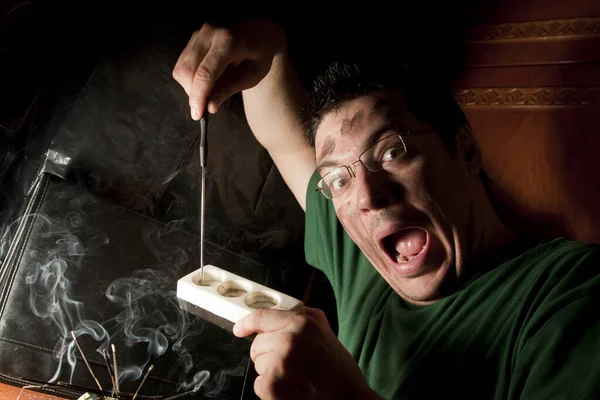 Young Man Repairing Computer — Stock Photo, Image