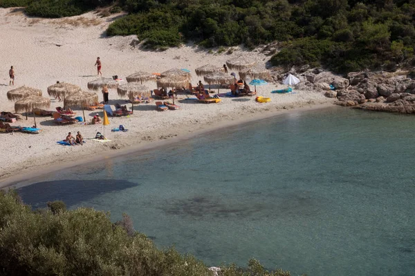 Srail Kuzeyindeki Akdeniz Kumsal Manzarası — Stok fotoğraf