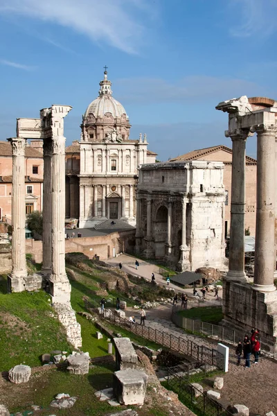 Postal Con Foro Romano —  Fotos de Stock